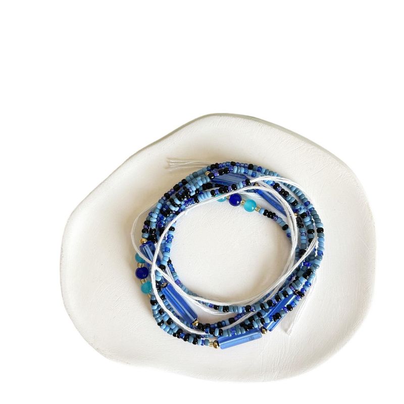 Personalized Multi-layer Colorful Beach Summer Exaggerated Bohemian Glass Bead Waist Chain_voghion.com