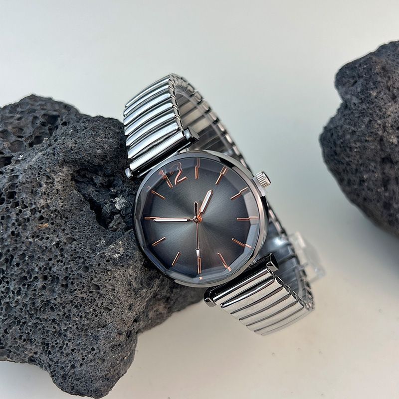 Armbanduhr für Paare für Männer und Frauen, lässig, einfache Skala, elastisches Band, elastische Quarzuhr, für die Arbeit, täglich, Geburtstag, Jahrestag, Valentinstag, Geschenk_voghion.com