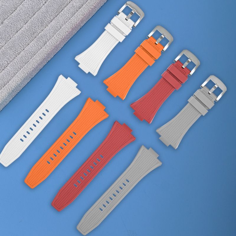 Pasek z gumy fluorowej wypukłe usta 12mm męski i damski super odtwarzacz PRX łańcuszek do zegarka akcesoria do zegarków 1853_voghion.com