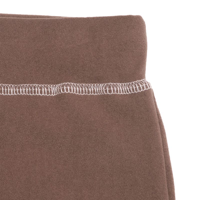 Damen Cropped Track Set - Lounge-Zweiteiler aus geripptem Samt für den Streetwear-Stil (Mokka, S-XL)_voghion.com