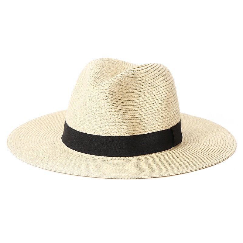 Chapéu de proteção solar estilo panamá masculino estilo coreano para férias na praia com jazz_voghion.com