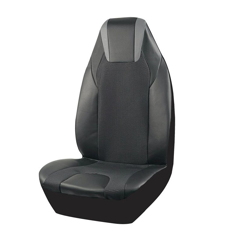 Nueva funda para asiento de coche de tela jacquard negra y gris PVC con capucha y personalidad tridimensional_voghion.com