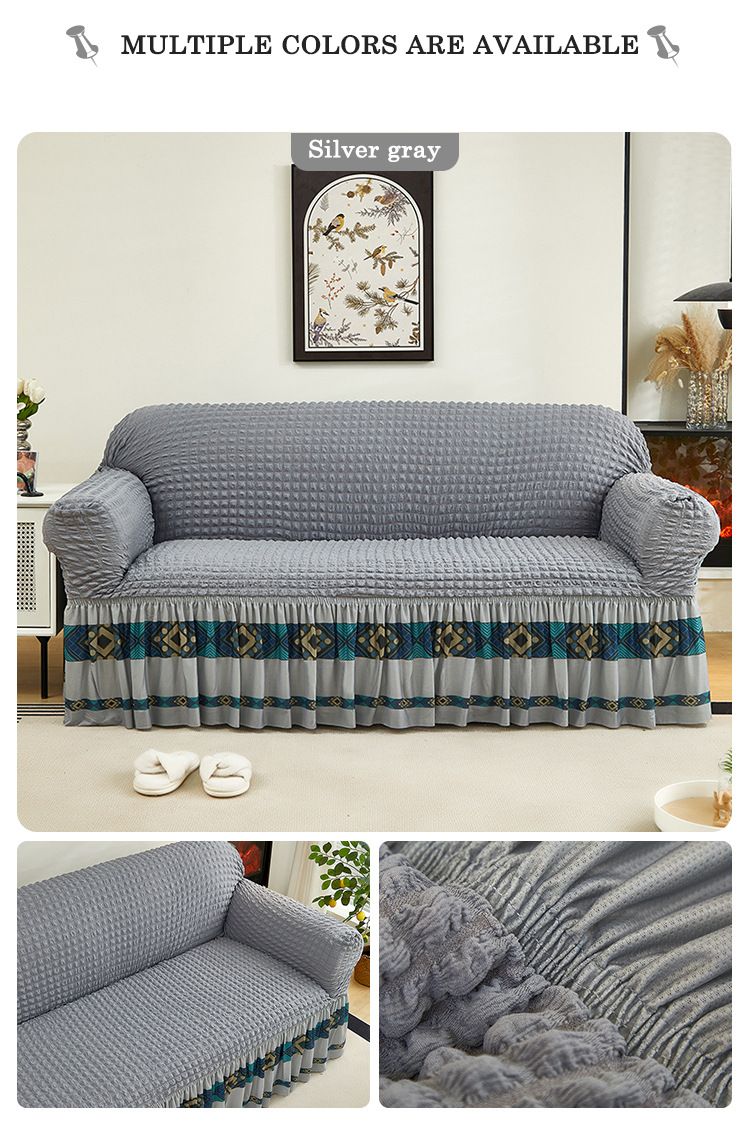 Housse de canapé élégante en gaze à bulles – Housse respirante et élégante pour la protection des meubles de salon (plusieurs couleurs et tailles)_voghion.com