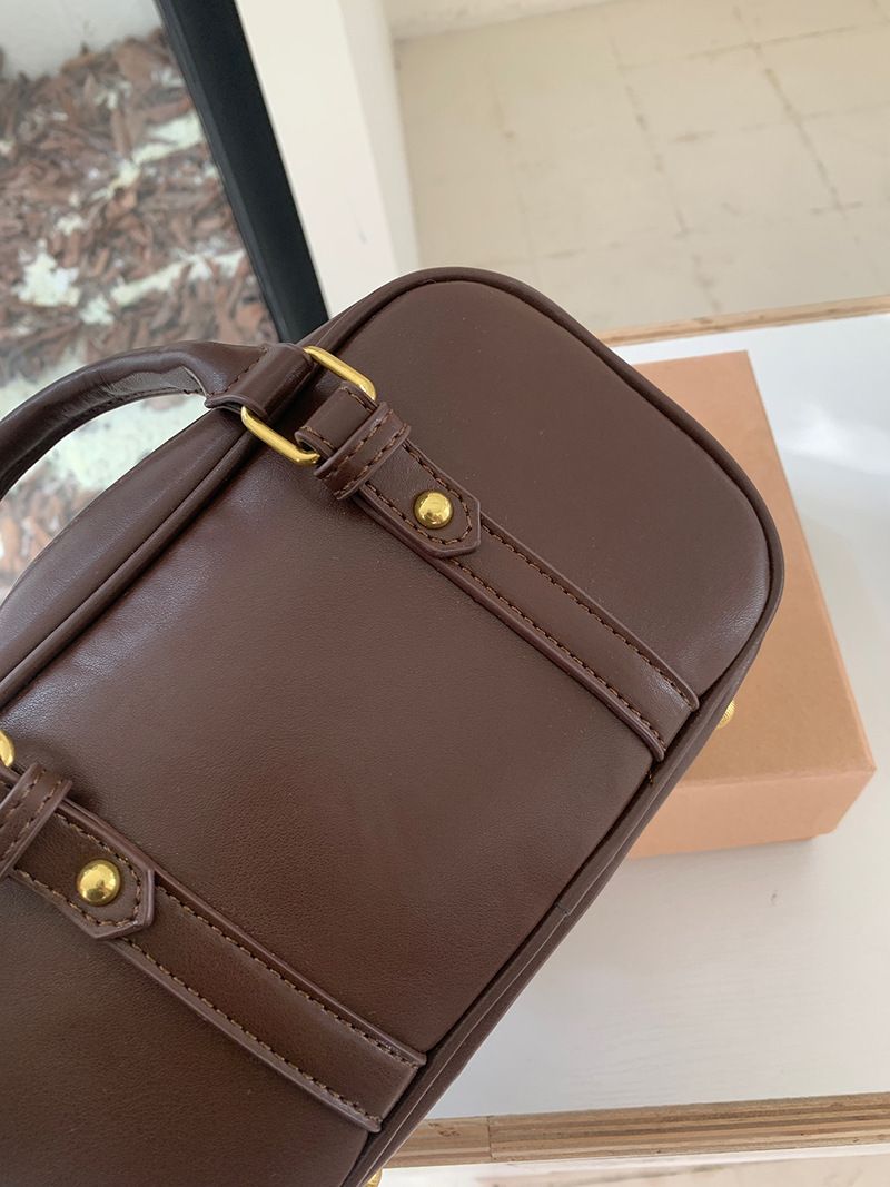 2024 Spring/Summer New Korean Postman Bowling Maillard Handheld Horizontal Small Square Bag for Women Crossbody_voghion.com