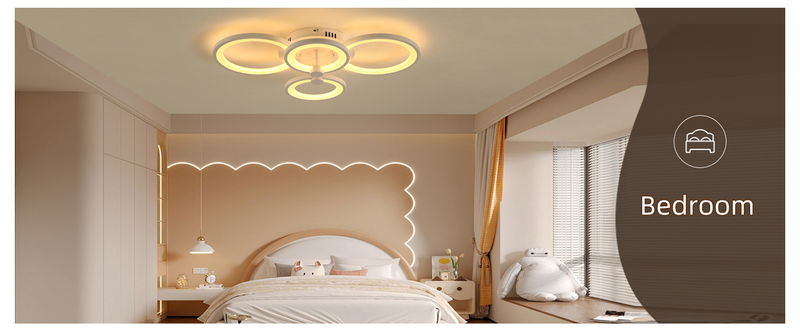 Moderne Deckenleuchte mit Unterputzmontage, 42 W, dimmbare LED-Lampe für Wohnzimmer, Schlafzimmer, Küche, Schlafzimmer, Deckenleuchten, 3000–6000 K, Weiß_voghion.com
