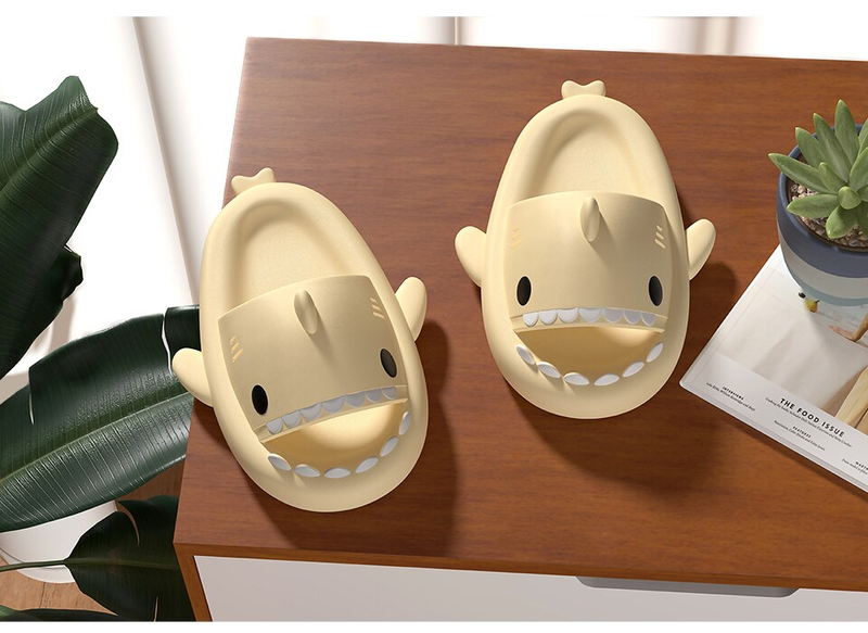 Feslihoet Shark Hausschuhe Weiche Strand Wolke Plattform Frauen Indoor Badezimmer Rutschen Sommer Pantoletten Außerhalb EVA Männer Schuhe_voghion.com