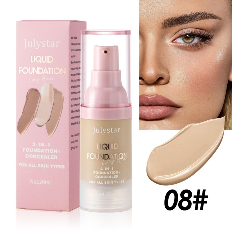 Face Foundation Liquid Foundation Conceals Concealers For A Long Time Without Makeup Removal, Moisturizing And Hydrating Vacuum Foundation, Popular_voghion.com