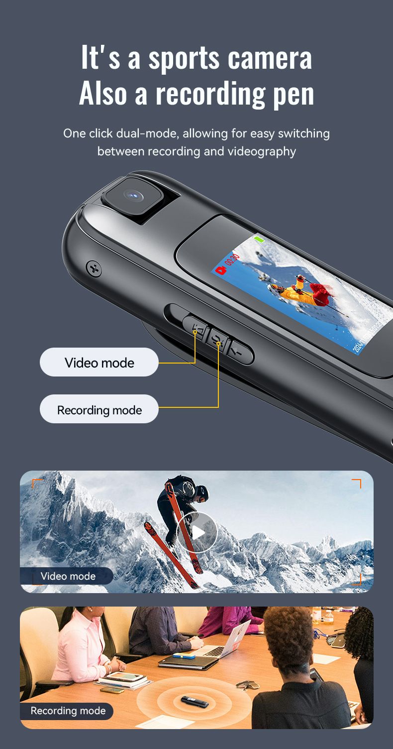 Digital Voice Recorder V22 Nachtsicht-Lernrekorder Mp3ai Intelligenter professioneller High-Definition-Rauschunterdrückungs-1080-Videorekorder_voghion.com