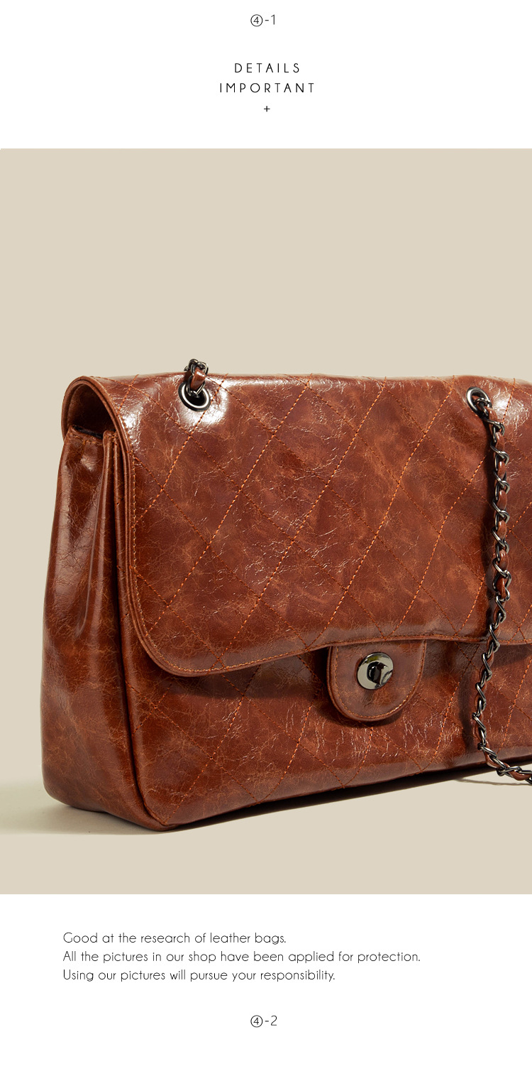 Frauen OL Große Kapazität Pendler Tasche 2023 Neue Stil Tasche Retro frauen Eine Schulter Unterarm Tasche Diamant Kette frauen Tasche_voghion.com