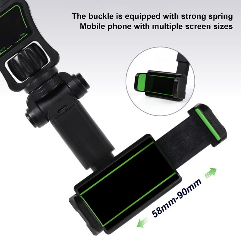 Kunjiuyou Handyhalterung, universell verstellbar, First-Person-View-Funktion, Auto-Rückspiegel, Telefon-Schnallenclip für die Küche, Schwarz_voghion.com