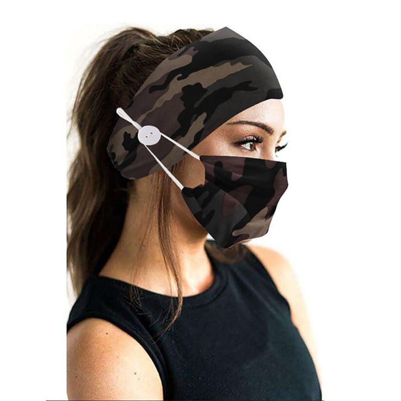Tie-dye katoenen knoop bedrukte masker hoofddoek accessoires yoga sport elastische hoofdband_voghion.com