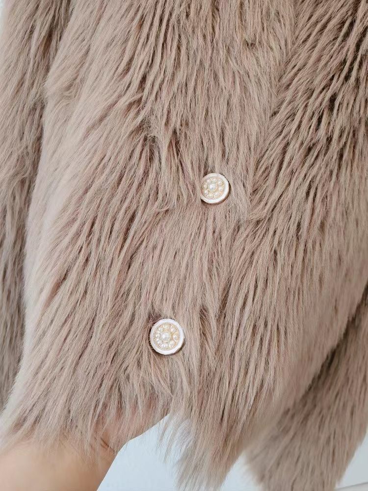 Damenbekleidung Fleece-Strickjacke Pullover Jacke Frauen Herbst und Winter verdickt neue kurze weiche wachsartige_voghion.com