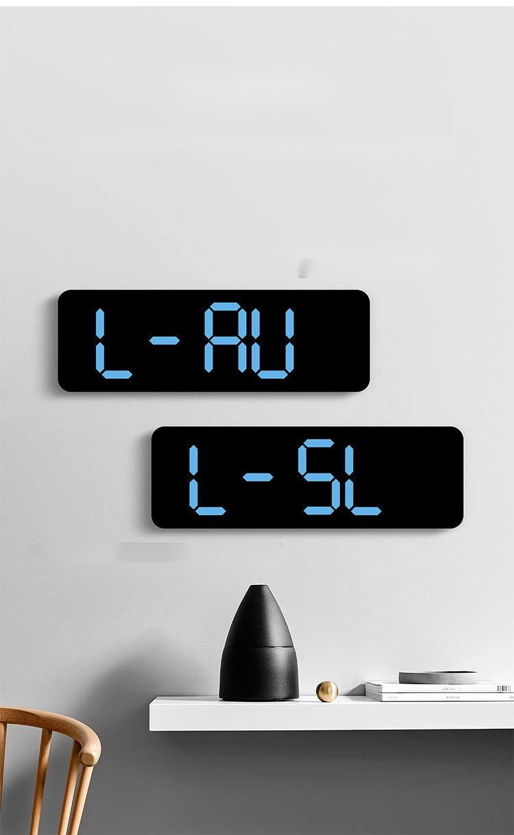 Der heiß verkaufte elektronische, einfache, multifunktionale, rechteckige Wecker mit großer Schrift kann aufgehängt oder aufgestellt werden_voghion.com