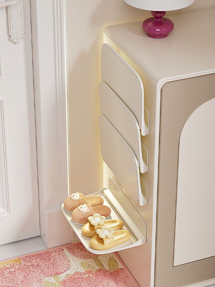 Wall-Mounted Kids’ Shoe Organizer – Foldable & Space-Saving Shoe Rack For Entryway, Nursery, Or Daycare (Cartoon Patterns Multi-Layer Storage)_voghion.com