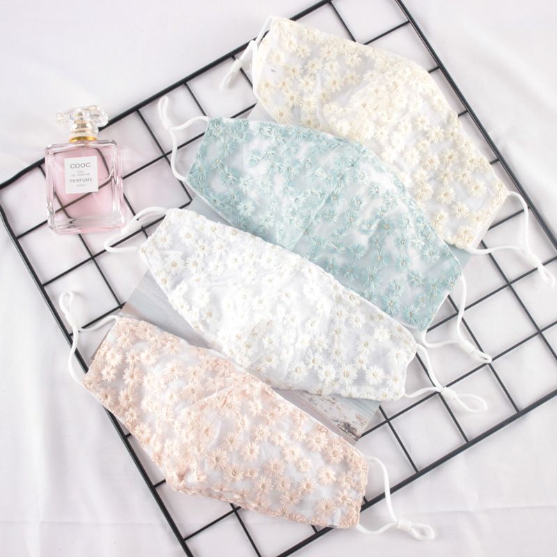 Masque filtrant anti-poussière mince et respirant à double couche en chrysanthème pour femme version coréenne_voghion.com