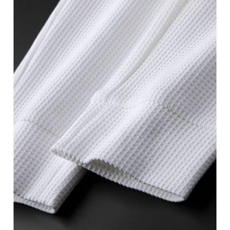 Leichte Luxusmode Europäische Waren Frühling Herbst Waffel karierte weiße Hosen für Herren Slim Fit und weich lässig_voghion.com
