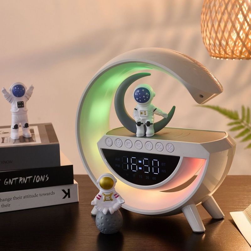Cep Telefonu Çok Fonksiyonlu Şarj Kablosuz Bluetooth Estetik Masa Lambası Atmosfer Gece Lambası Doğum Günü Hediyesi_voghion.com