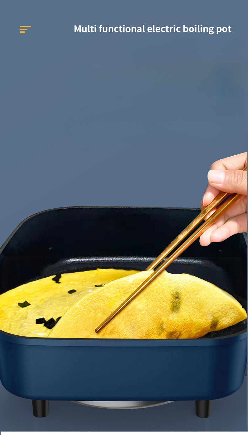 Multi functional Korean style cooking household frying pan, integrated non stick pot, electric hot pot_voghion.com