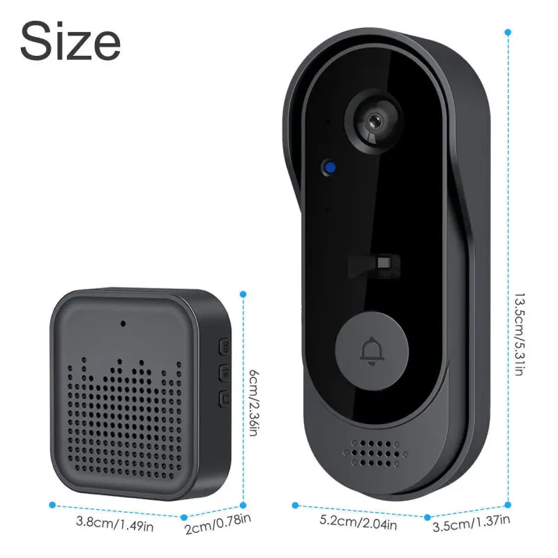 Tuya With Wireless Bundle Doorbell Smart Home WIFI HD Outdoor Phone Camera Security Video Intercom Night Vision_voghion.com