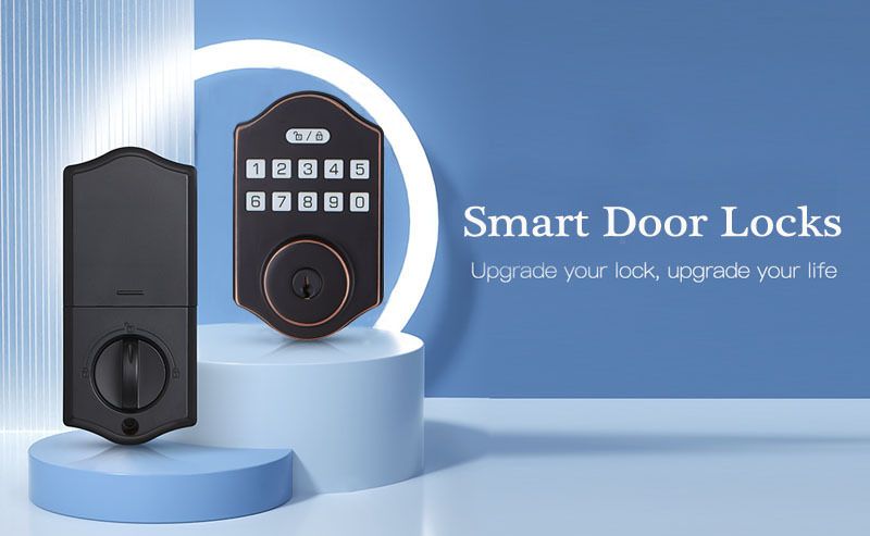 Dumb Lock Graffiti Smart Door Home Door Lock Indoor Wooden Door Fingerprint Lock Bluetooth Lock Password Lock_voghion.com