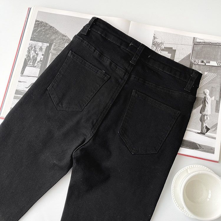 Short en jean noir moulant et amincissant à taille haute pour le cyclisme d'été pour femmes_voghion.com