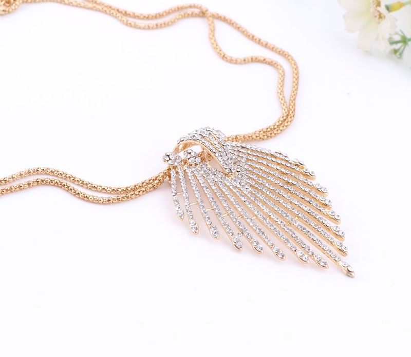 Feine afrikanische Perlen Schmucksets Halskette Armreif Ohrringe Ringe Kristall Party Hochzeit Goldfarbe Brautzubehör_voghion.com