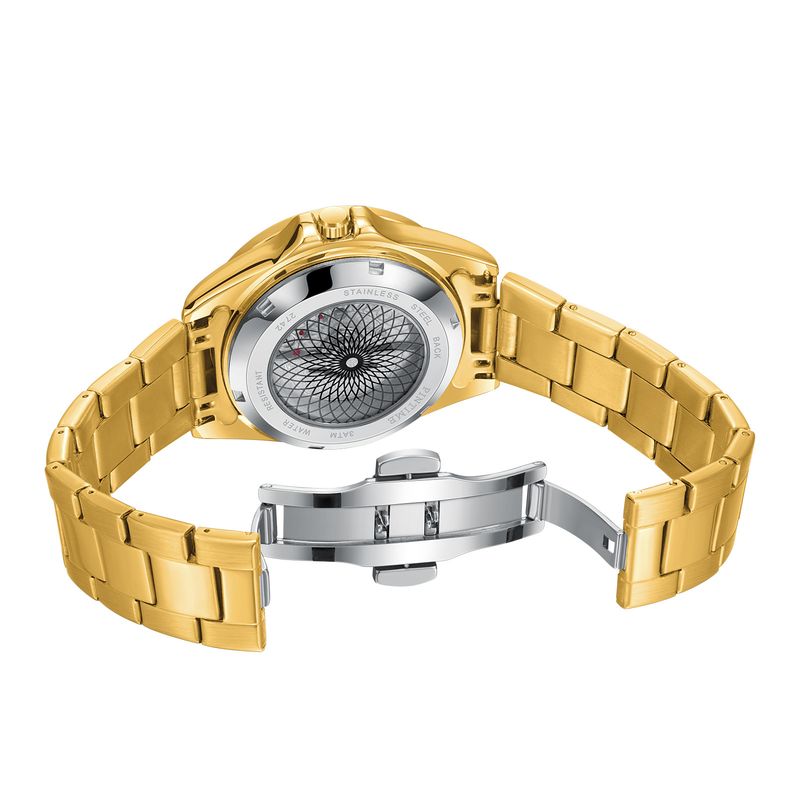 New Fashionable Colored Dragon Full Inlaid Diamond Dial for Men's Business, Non Mechanical Transparent Luminous_voghion.com