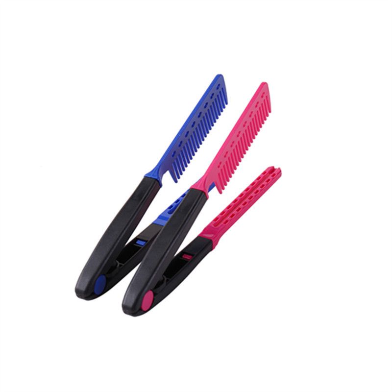 Pettine a clip a forma di V per parrucchieri, pettine lisciante per capelli domestico_voghion.com