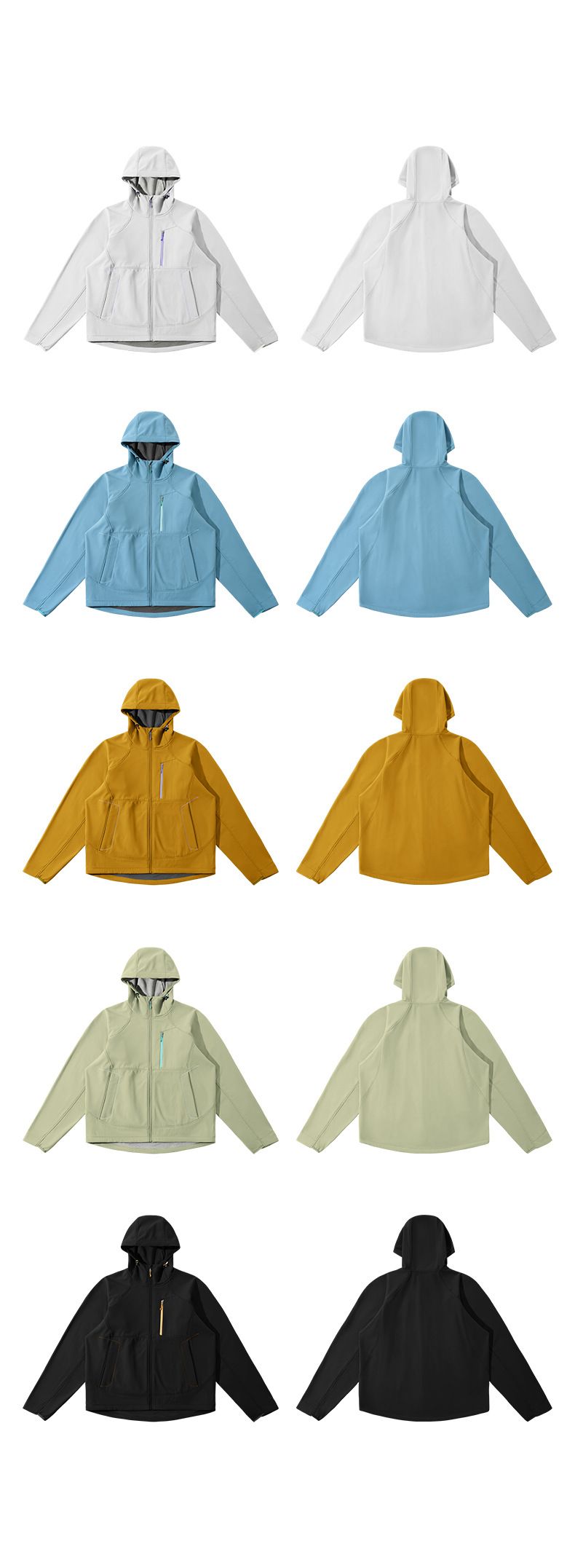 Men's Waterproof Softshell Jacket - Lightweight Outdoor Windproof Fleece-Lined Hiking Coat With Full Taped Seams For Winter_voghion.com