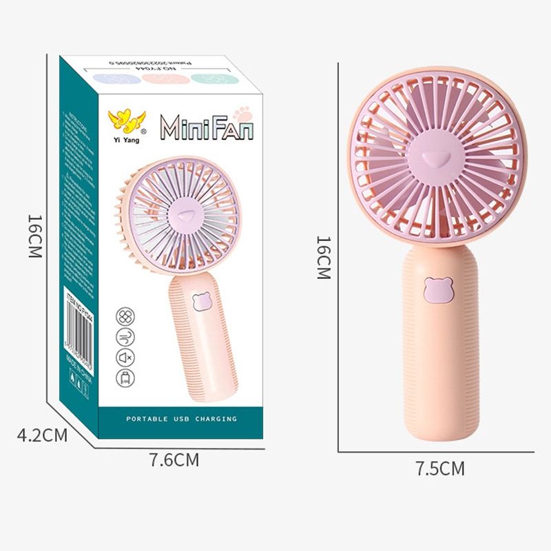 Handheld USB Charging Portable Desktop Small Electric Fan(Pink)_voghion.com