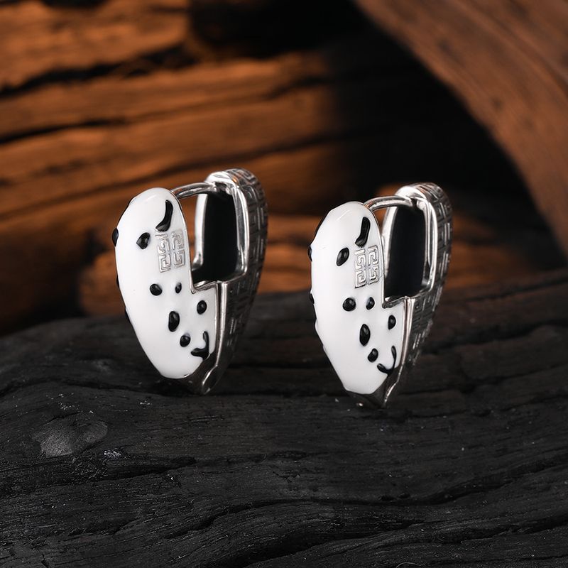 Design Sense Thai Silver Texture Heart Earrings For Women, Light Luxury, Unique And Versatile_voghion.com