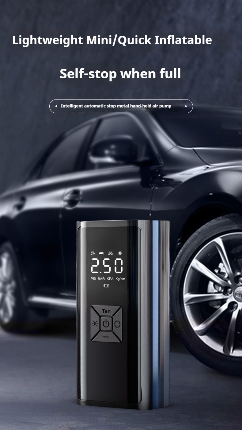 Outdoor-Sport, Reisen, Auto, Motorrad, Reifenfüllpumpe, tragbar, intelligent, kabellos, Digitalanzeige, Inflator, Multifunktionsreifen, Notfall_voghion.com