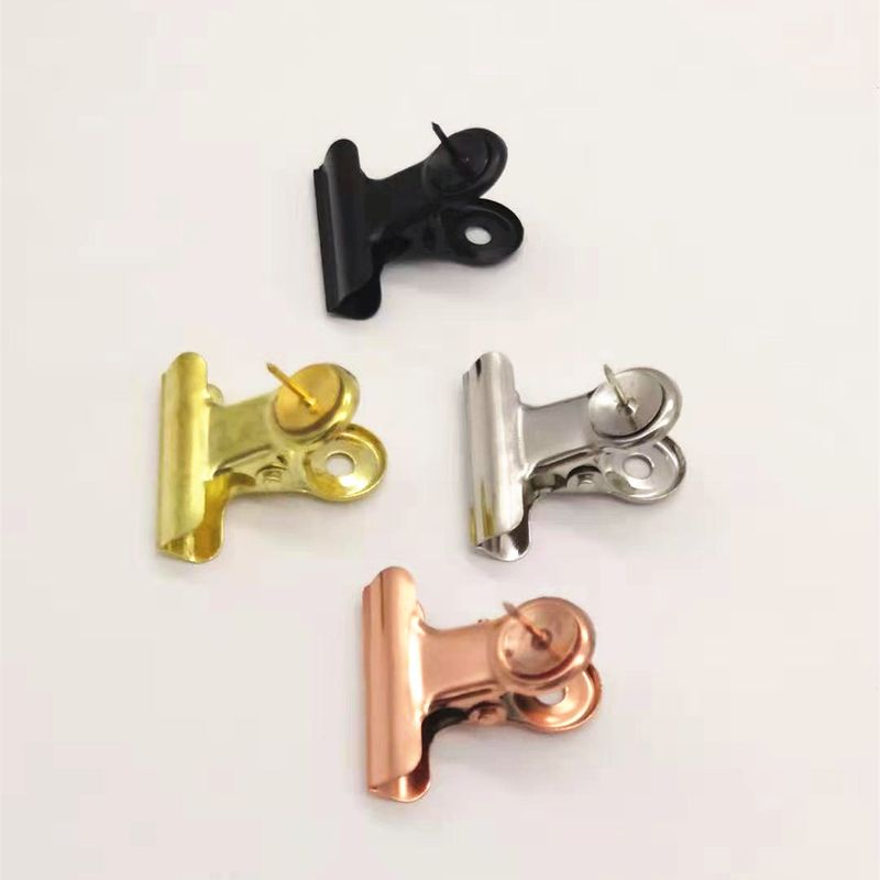 Kreativer Reißzweckenclip aus Metall direkt ab Werk, Roségold/Schwarz, optionaler Reißzweckenclip aus Metall_voghion.com