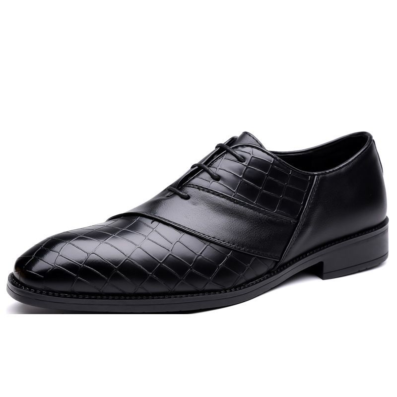 Suitable For All Seasons British Style Men's Business Formal Casual Leather Pointed Toe Trendy Shoes For Men_voghion.com