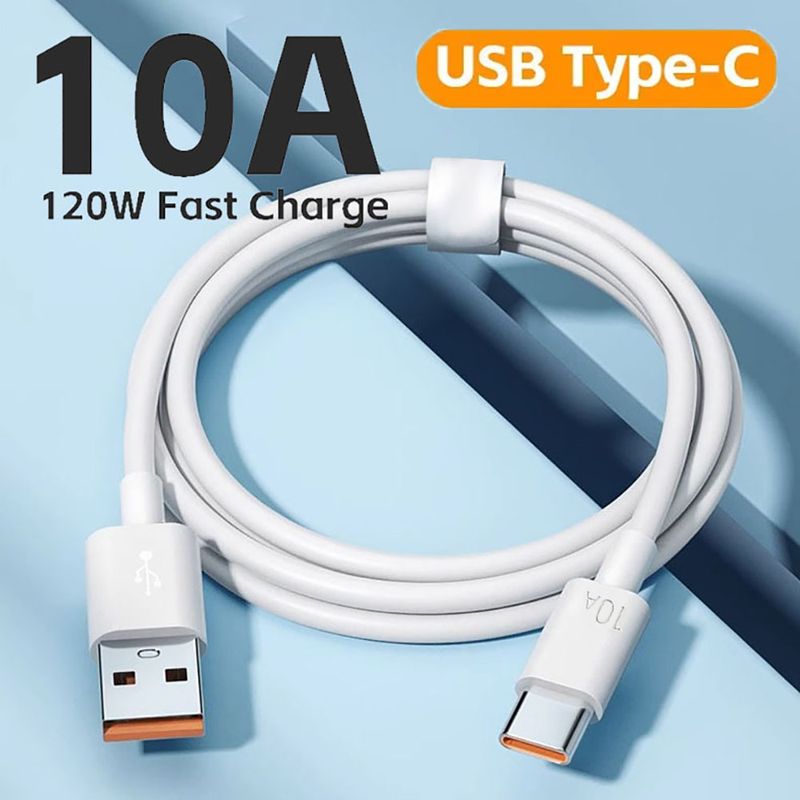 Universal 120W 10A USB Type C Super Fast Charging Cable Huawei P40 P30 Honor Data Cord For Xiaomi Redmi 0.3/1M/1.5M/2M_voghion.com