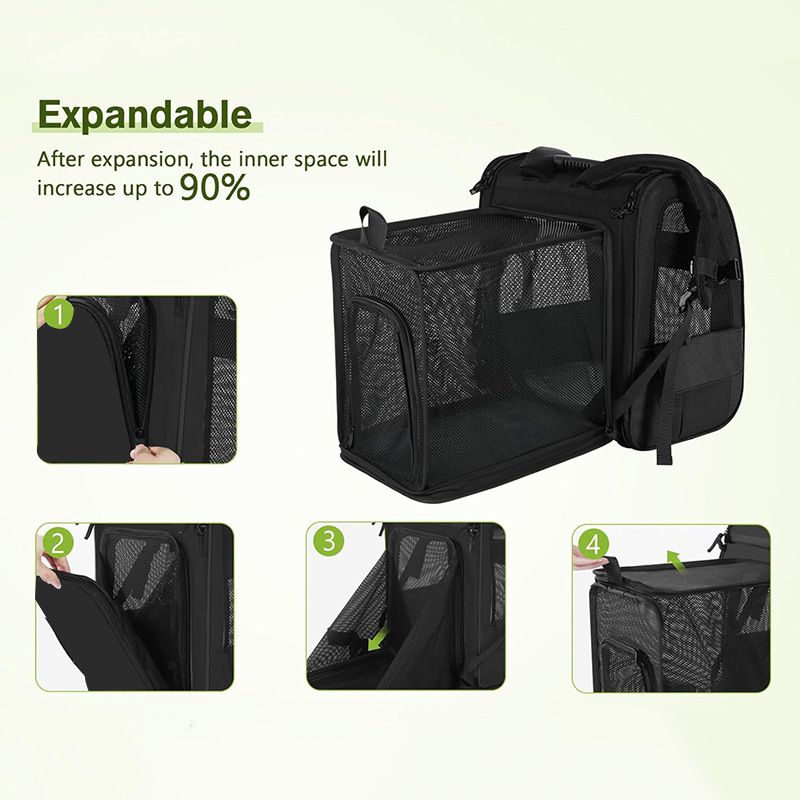 Carrier Portable Expandable Pet Travel Bag Breathable Foldable Cat Backpack For Cats_voghion.com