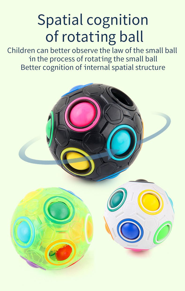 Stress Relief Toys Stem Supply Candy Colored Rubik's Cube Rainbow Ball 12 Hole Press Anti Anxiety And Unique Decompression Toy_voghion.com