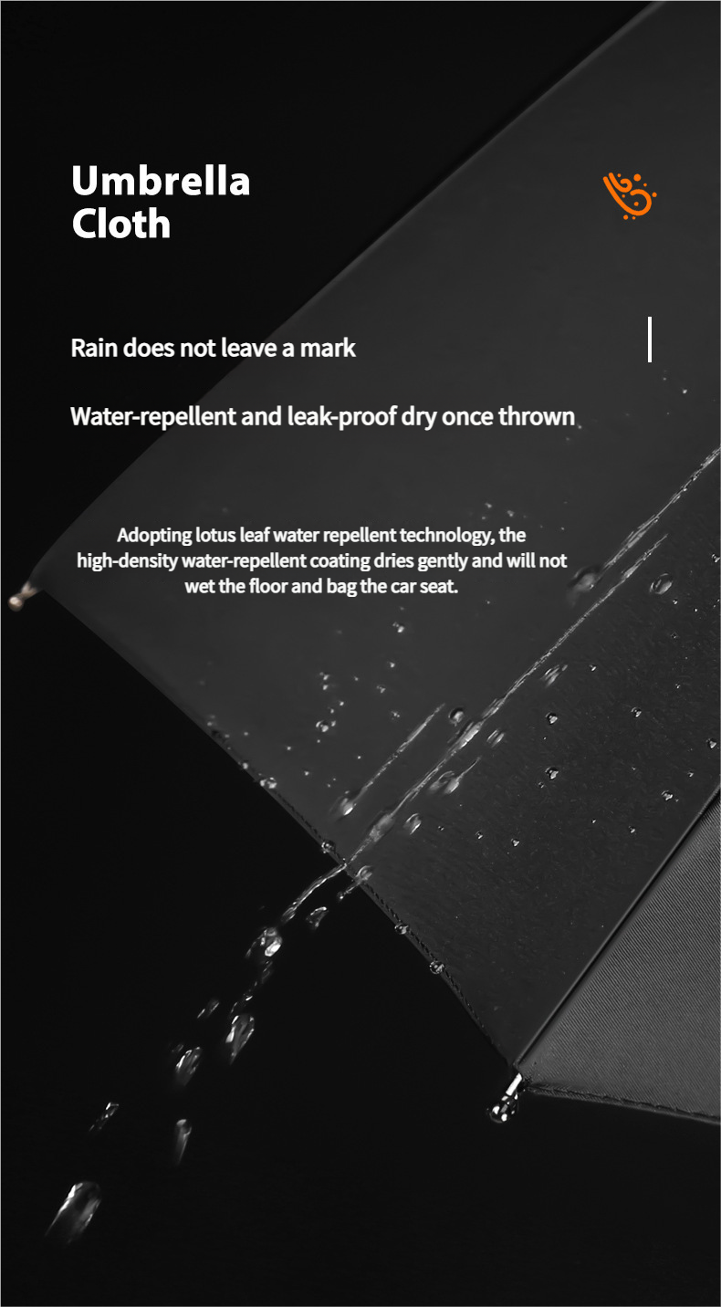 Großer automatischer Regenschirm mit Ringschnalle, dick, langlebig, Unisex, tragbar, UV-Schutz, winddicht, Regen- und Sonnenschirm_voghion.com