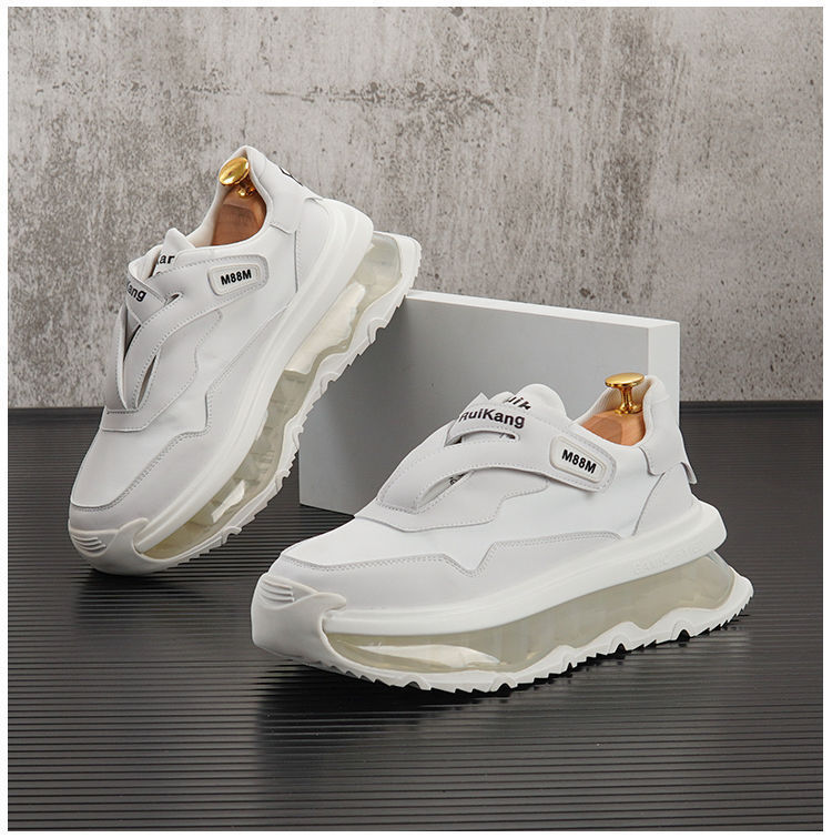 Män S Skor Canvas Daddy Sommarstil Andas Trendig Tjock sula Höjd Ökande Skor Full Palm Luftkudde Sport Casual_voghion.com