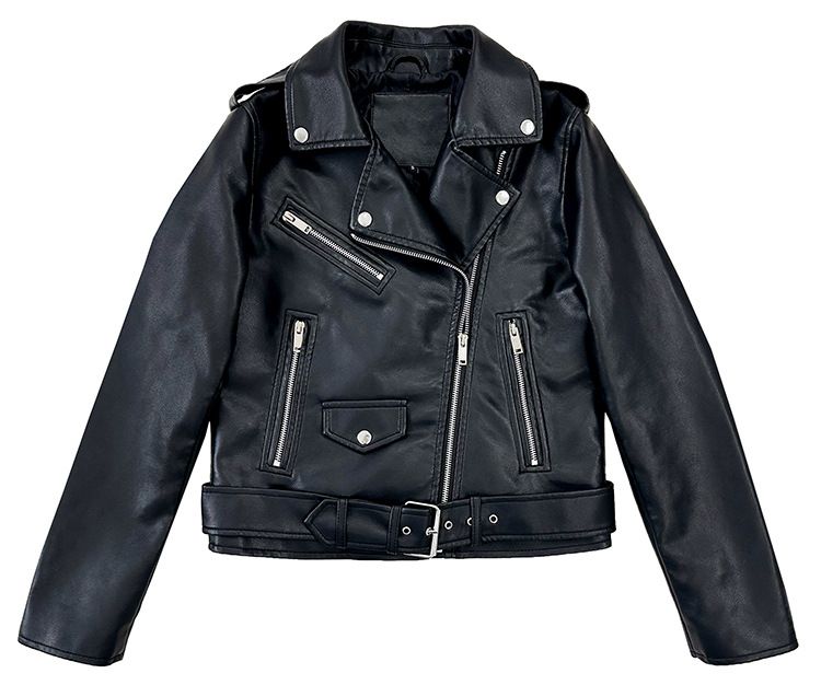 Giacca in similpelle vintage da donna – Cappotto oversize in PU con effetto slavato, stile biker streetwear con cerniera (grigio/verde militare/nero, S-L)_voghion.com
