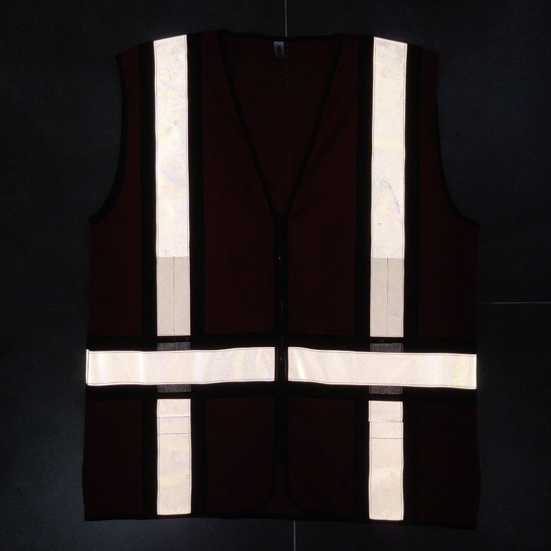 Warnweste für Herren, für die Straßenverwaltung, atmungsaktiv, hohe Helligkeit, reflektierende Kleidung, Bau, Lager, Warnweste aus Netzgewebe_voghion.com