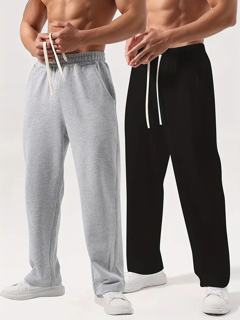 Herrenbekleidung Sporthosen Herbst und Winter Gerade Lose Hosen Jogginghosen Lässige Jungen Wischhosen_voghion.com
