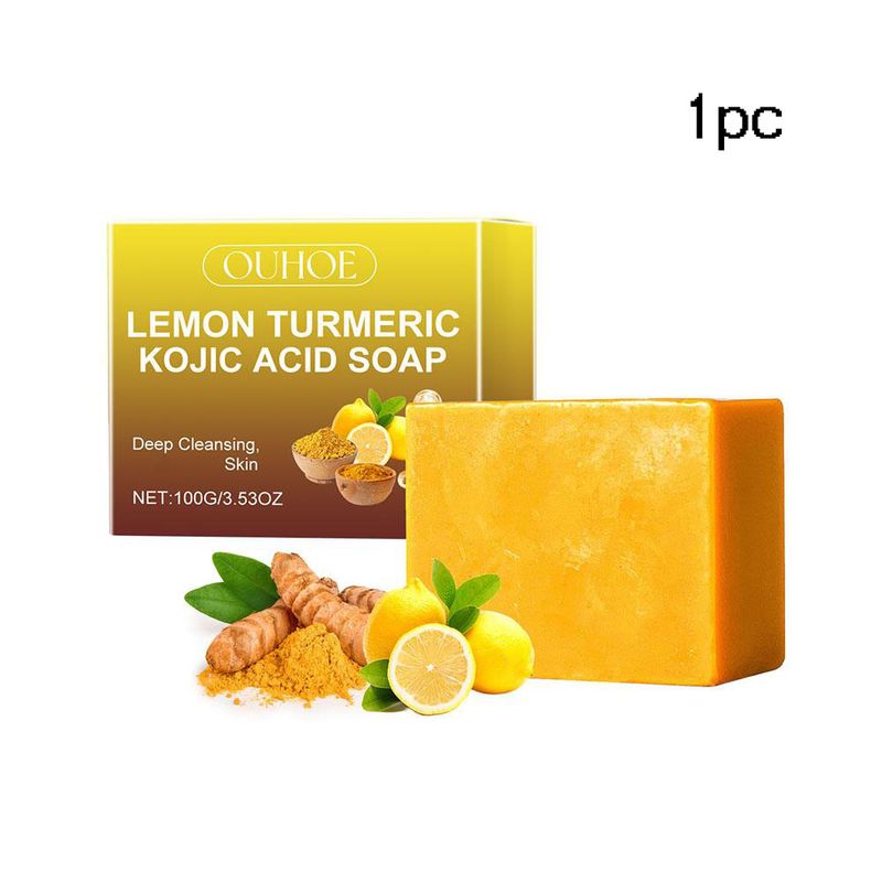 1/2 pz. Sapone all'acido cogico per il corpo, per la pulizia profonda del viso, per l'acne, per la rimozione di punti neri e macchie scure, saponette, controllo dell'olio, schiarente per la pelle_voghion.com