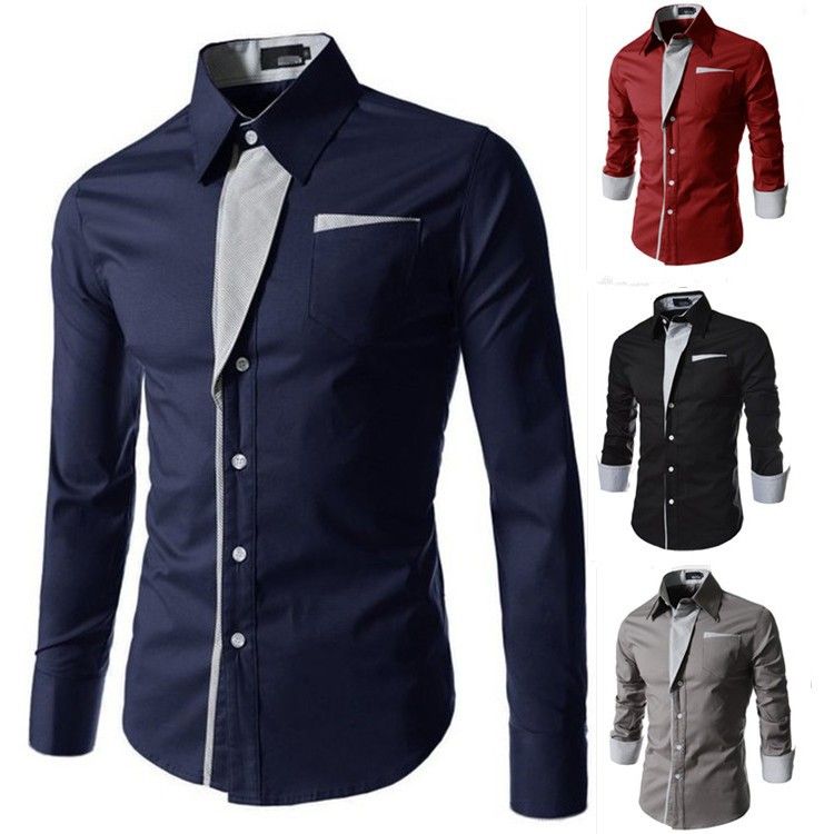 Ironclad GentIronclad Gent New Striped Patch Design Long Sleeve Shirt 7 Colors 5 Sizes A20/20_voghion.com