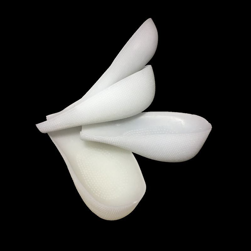 Çorapta Boy Arttırıcı Tabanlıklar Silikon Görünmez Boy Arttırıcı Pedler Beyaz Elastik_voghion.com