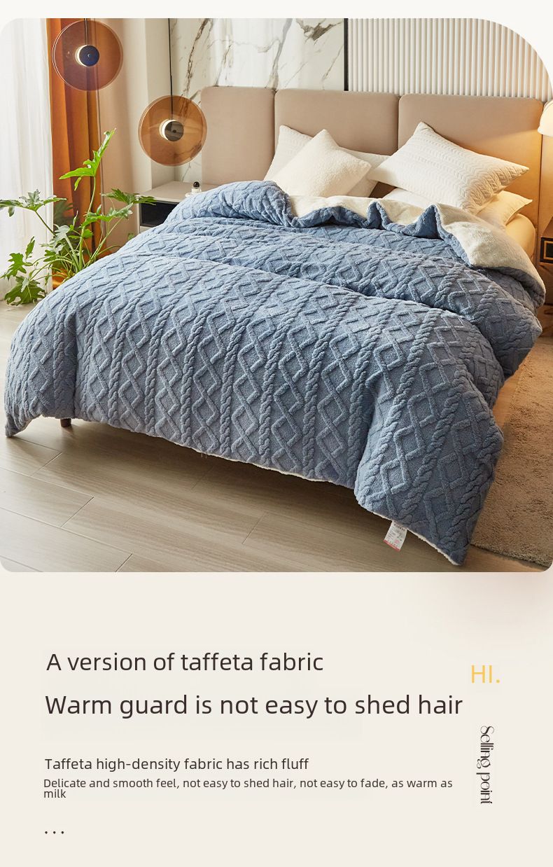 Double-layer thickened Tower velvet blanket lambswool sofa blanket office nap air conditioning children's blanket quilt cover_voghion.com