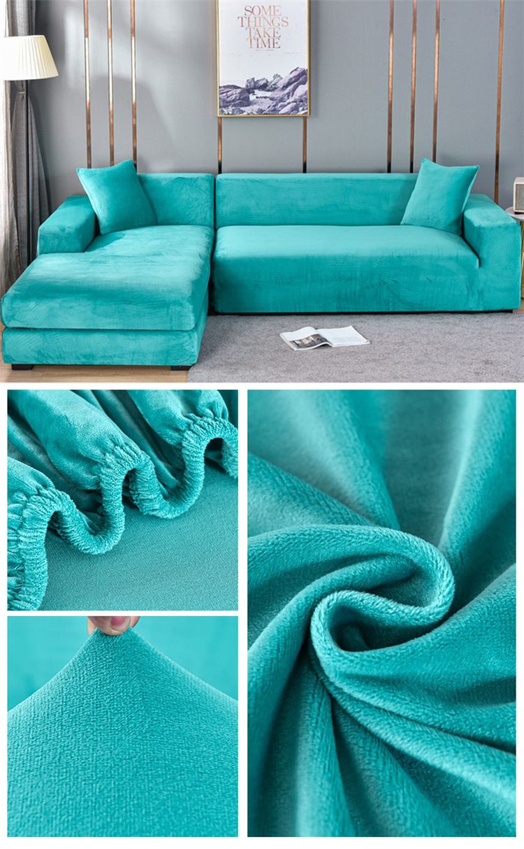 Wohnmöbel Silberfuchs Plüsch Sofabezug Komplettpaket hochelastisches Sofakissenbezug Heimstoff superweich Sand heißer Verkauf_voghion.com