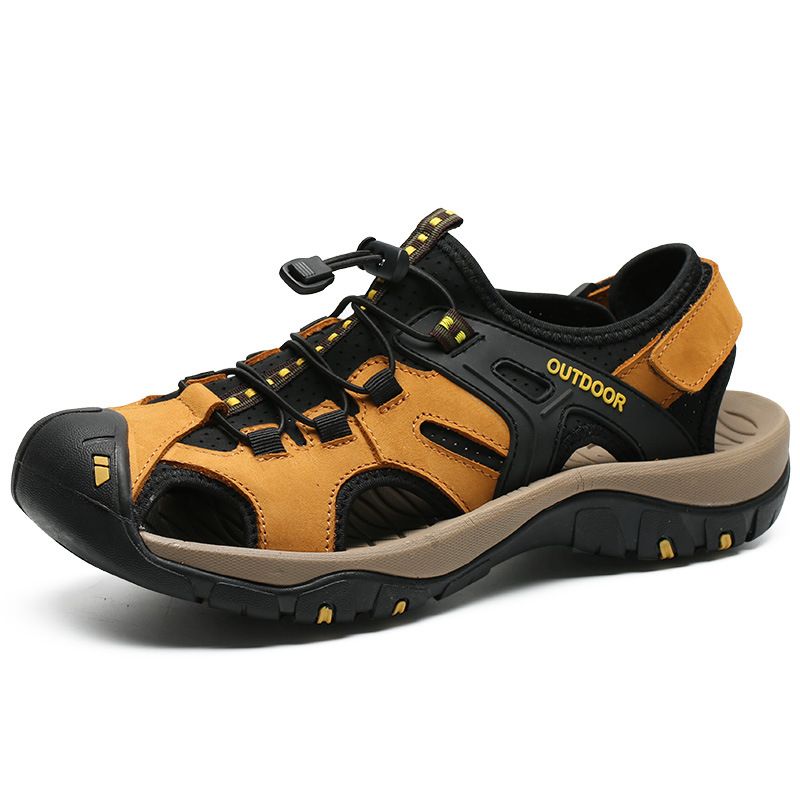 Ongeëvenaarde kwaliteit Four Seasons Outdoor Baotou sandalen, grote maten, strandschoenen voor heren, cool 7239_voghion.com