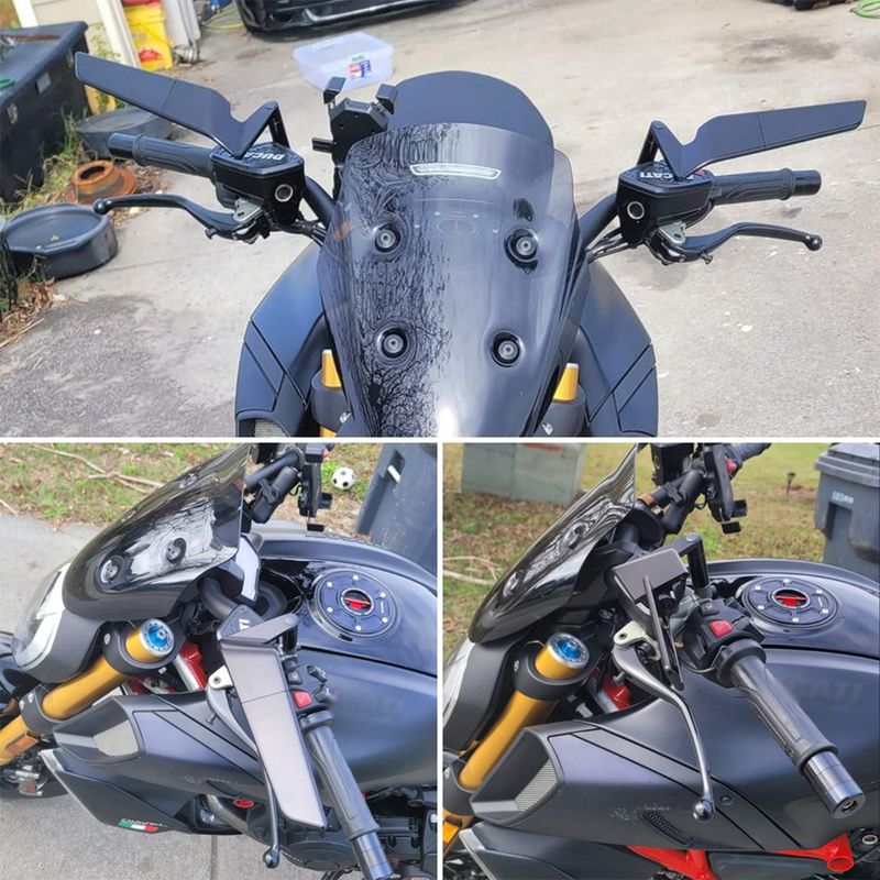 Voor ZH2 1000 z h2 1000 Accessoires Winglets Spiegelsets Verstelbare spiegel Z H2 1000 Spiegels Motorfiets Stealth Spiegels_voghion.com