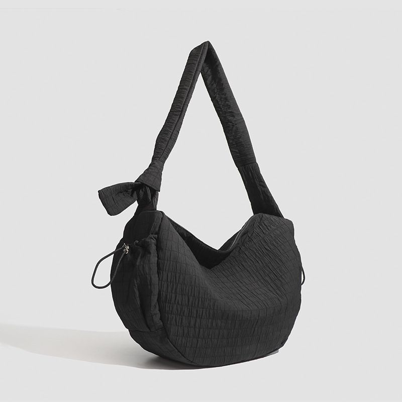 Large Capacity Commuter Ins Lazy Style Tote For Women 2024 New Crossbody Canvas Cloud Puff Bag_voghion.com